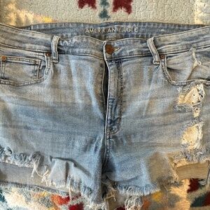 American Eagle Hi-Rise Blue Jean Shorts